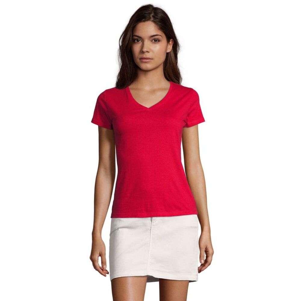 SOLS Womens/Ladies Imperial V Neck / Red